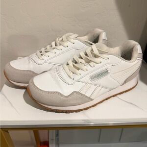 Reebok Classic White and Gray Shoes